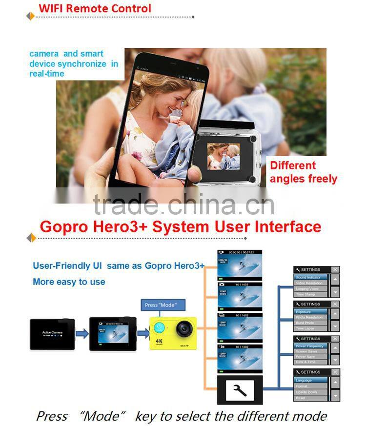 Brand New Real 4k Wifi Full HD 1080P DV Waterfrool Mini Sport Action Camera