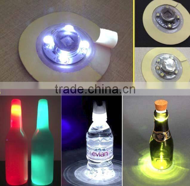 Promotional led bottle sticker,3M tape coaster for glow bottle glorifier
