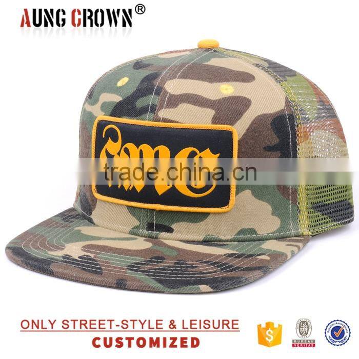 Fashion custom mesh camo trucker hat