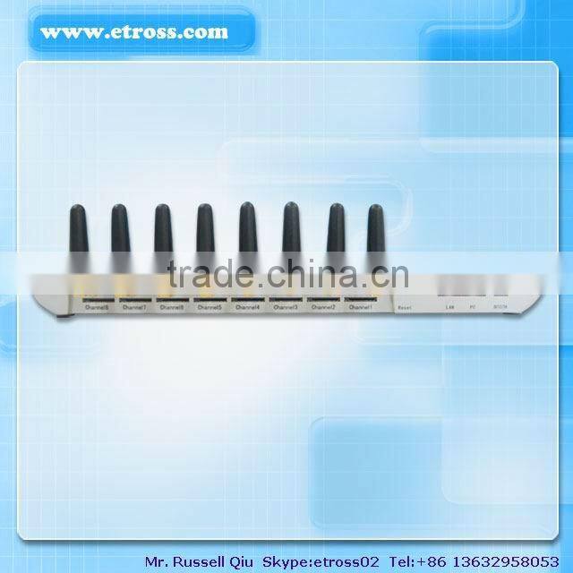 GSM wireless voip adapter 8 ports 8 sims