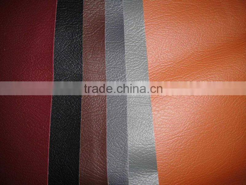 Embossed litchi synthetic PVC leather high quaker imitation leather for car seat faux leatherlity thic