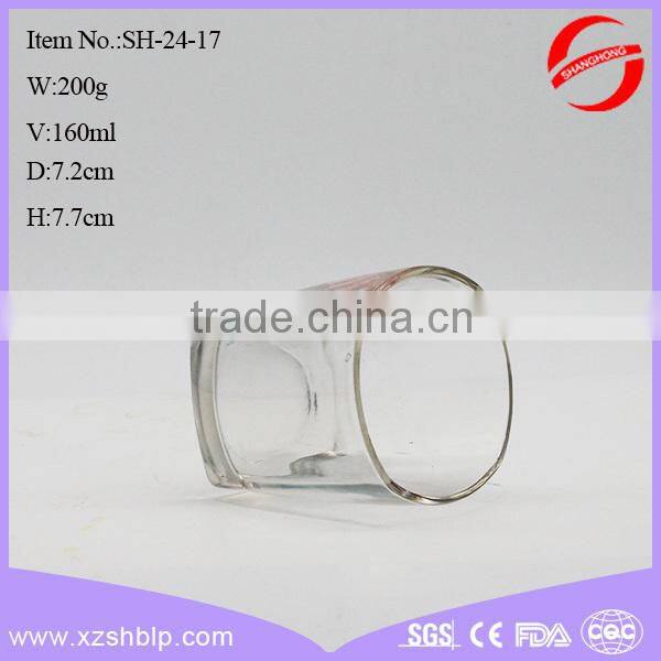 square logo printed Glass Water Bottle Glass Cup