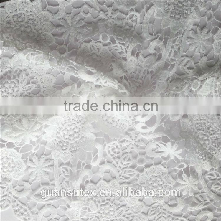 fashion french embroidery lace fabric for wedding dresses