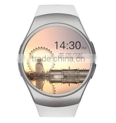 Full Display Round IPS Screen LCD MTK2502C BT4.0 blood pressure monitor watch KW18