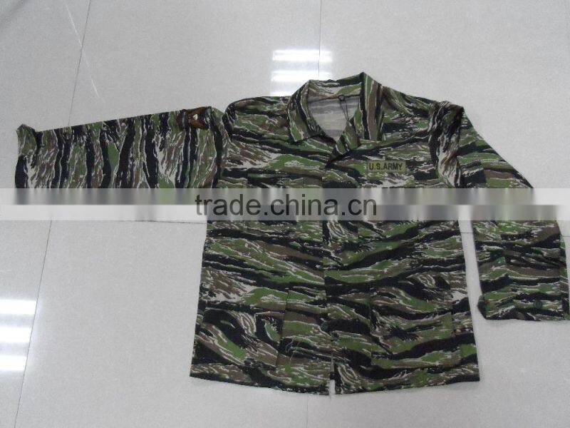 OEM 35% cotton 65%polyester twill afghan army dress grey camouflage jungle camouflage BDU clothing