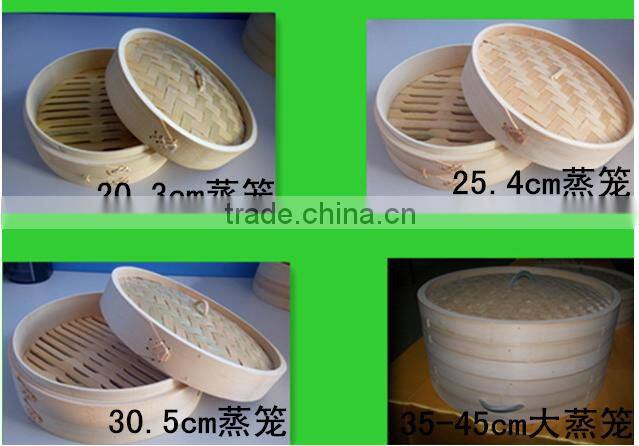 China tranditional mini round man made bamboo food steamer