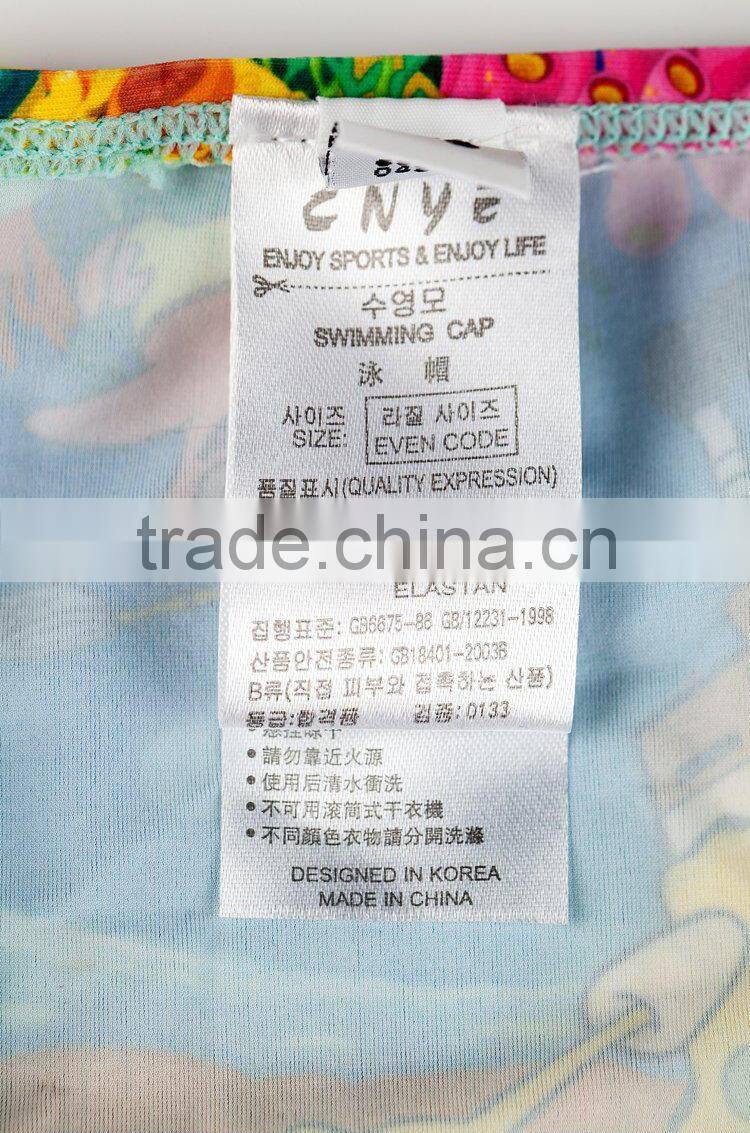 CNYE High quality kids lycra nylon spandex swimming cap,New promotional silicone kids swim cap