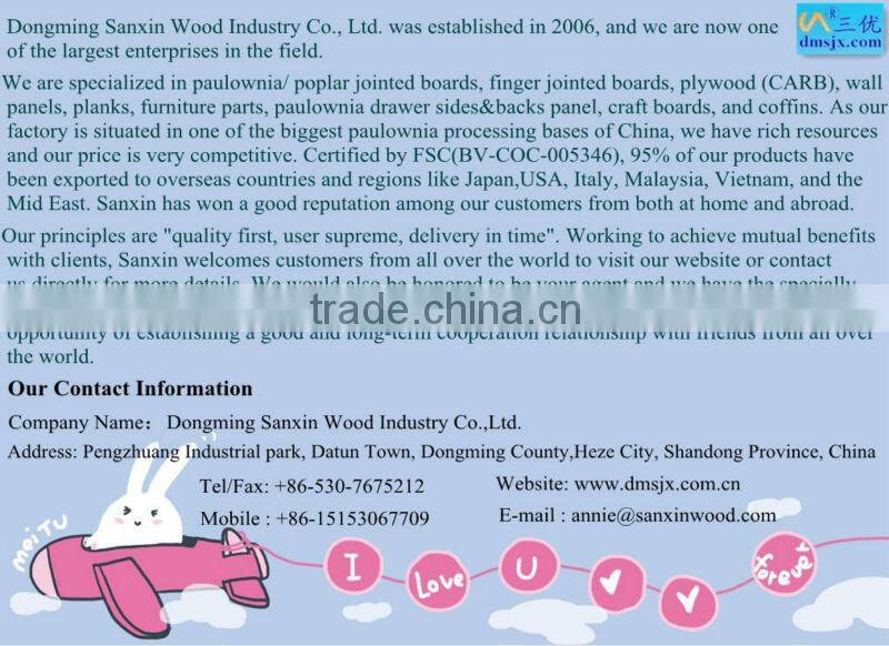 paulownia solid boards for coffins