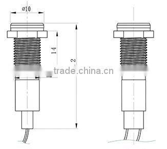 electric led down light 8mm LED lamp waterproof 12v railway indicator light