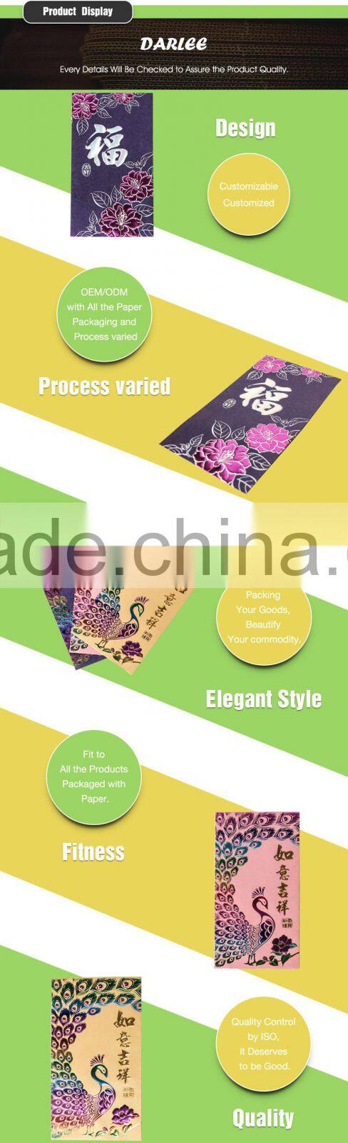 Hot sale custom luxurious embossed chinese lucky red envelopes