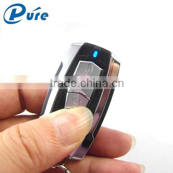 Universal good quality and cheap price one way auto central locking car alarm black color with LED indicator