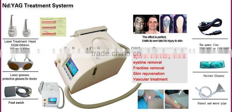 Portable Q Switch low cost Nd YAG Laser machine for tattoo removal