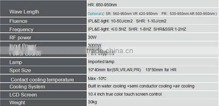 Portable shr opt e-light ipl rf multifunction machine for salon