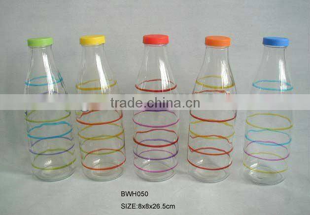 glass jar with hand drawing used for storage food