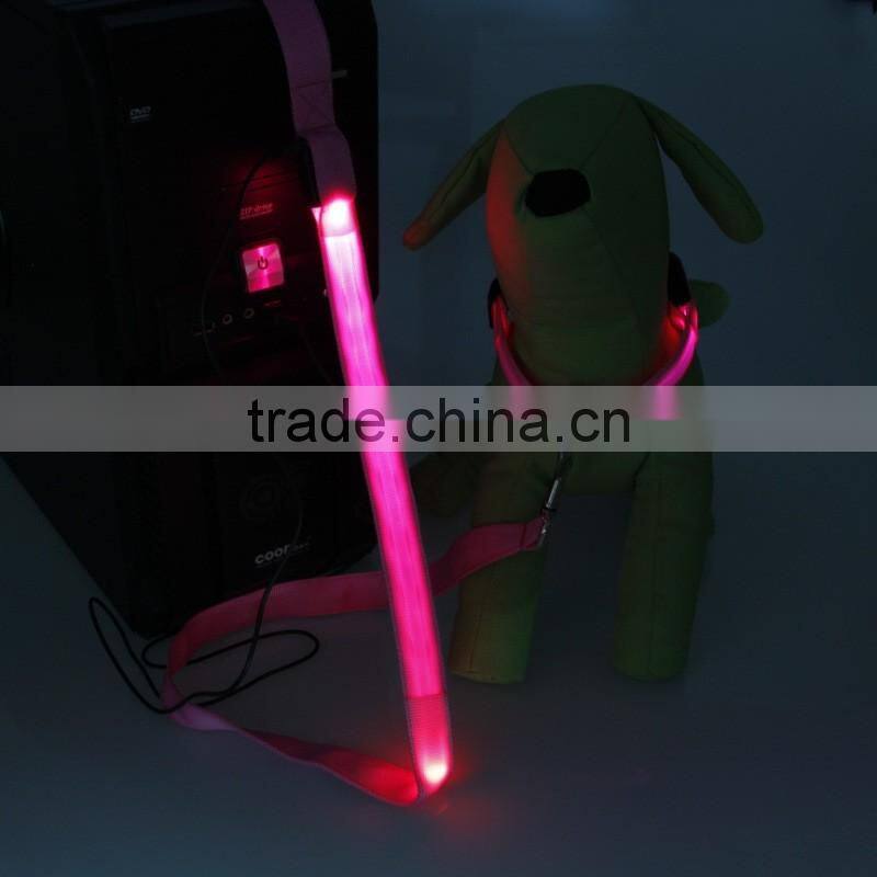 Waterproof led usb rechargeable flashing dog collars & leashes