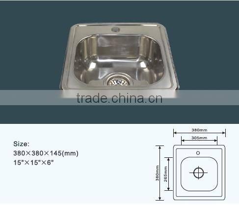 JZ-182 201 single bowl stainless steel kitchen sink