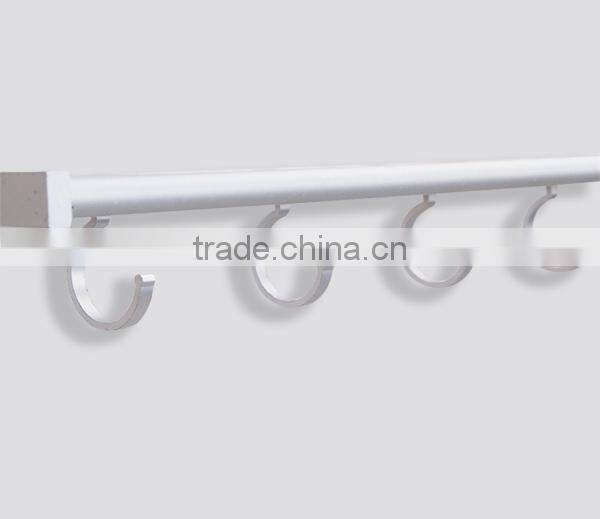 TOWEL RACK SHELF PREMIUM ALUMINUM SILVER FOLDED BATH WITH 5 HOOKS SHELF WASHCLOTH HOLDER