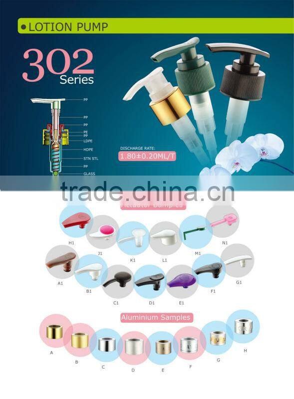 Plastic Screw Lotion Pump SR-302 aluminium closure