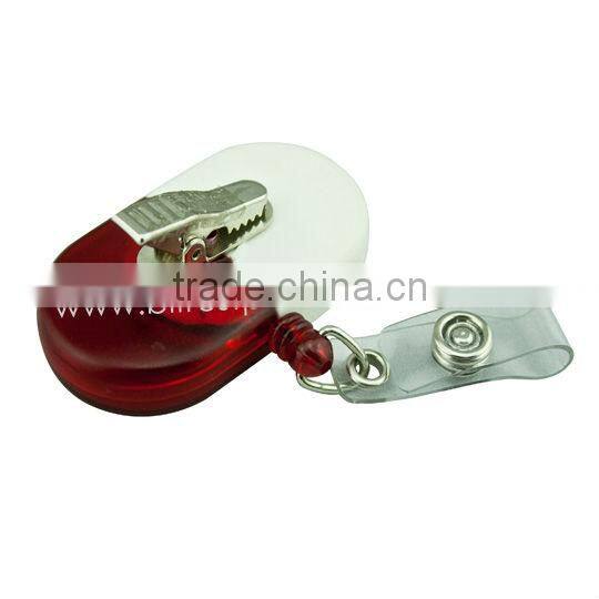 Pill-shaped Retractable Badge Holder