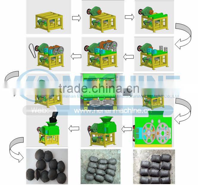 Stable performance hydraulic coal dust briquette press machine