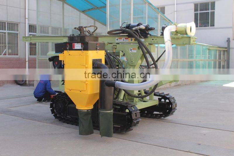 DTH gold mining drilling rig with dust collector