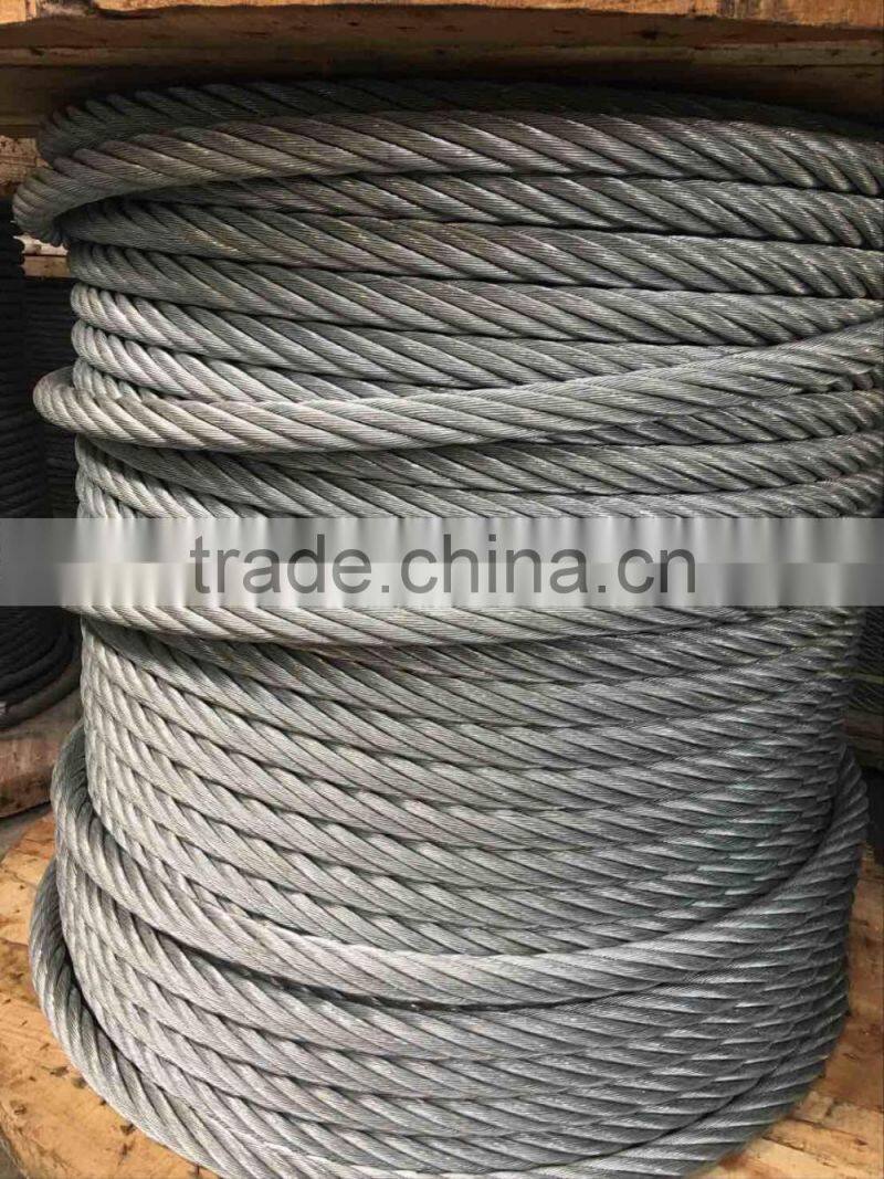 Hot Selling Wells 0.6-36mm Wire Rope with 6*19W+FC/6*7+FC