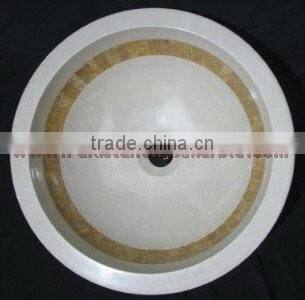 UNIQUE BOTTICINA CREAM MARBLE SINKS