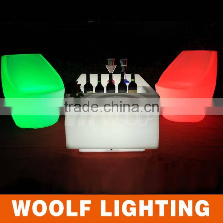 LED furniture 16 colors RGB changing led hotel chair