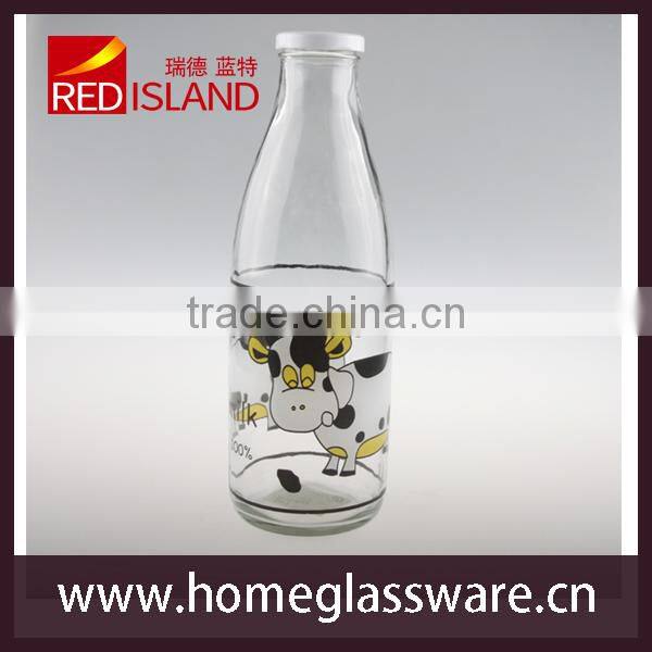 glass milk bottle 1L