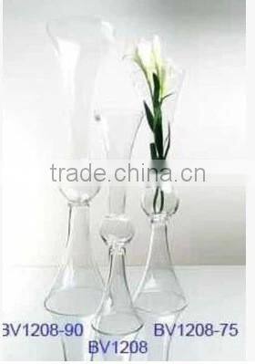 Unique new style home wedding decor floor glass vases for flower arrangement