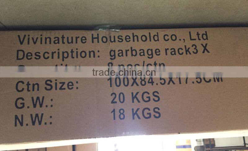 Vivinature Convenient double Garbage Bag Holders for Trash Bag Rack Rubbish Bin Portable Plastic Car Trash Bag Frame Holder