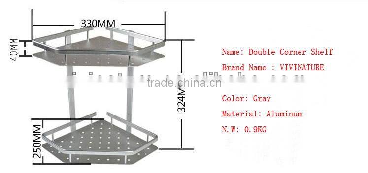 Double corner shelf,bathroom basket