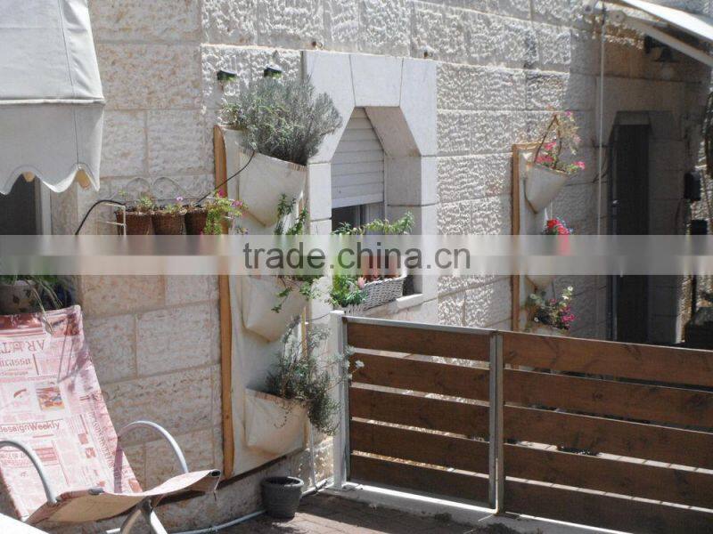 White Vertical Wall Garden Planter,Strong Pvc Pockets for Vegetables and Flowers