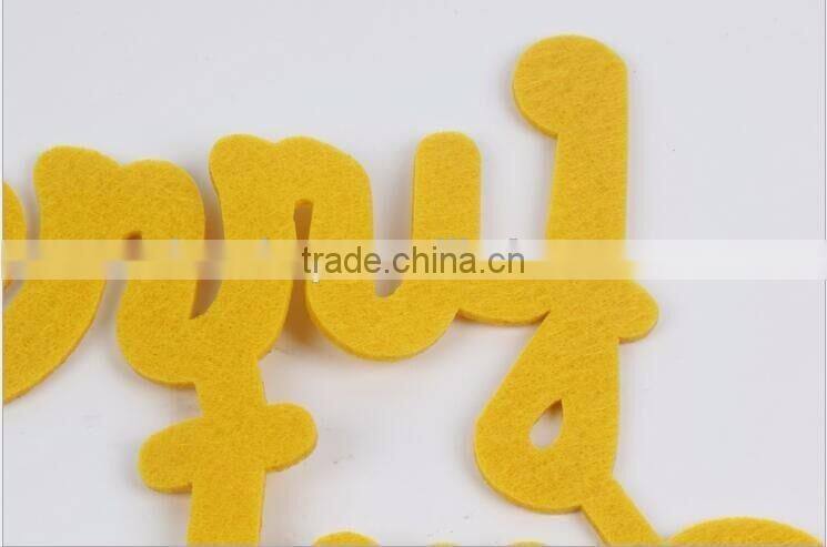 Christmas Decorative English Alphabet Merry Christmas Word Hanging Decorations Non-woven Golden Christmas Decorations