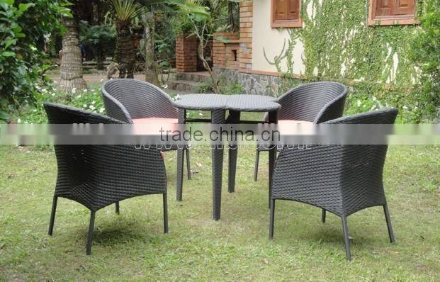 Garden Rattan Dining Table And Chairs For Outdoor