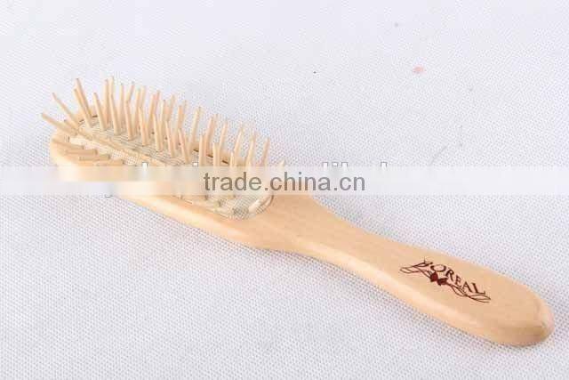 64 holes wooden message/comb hair brush