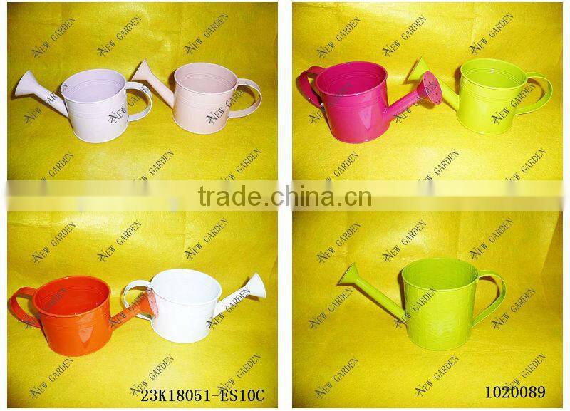 colorful zinc garden bucket