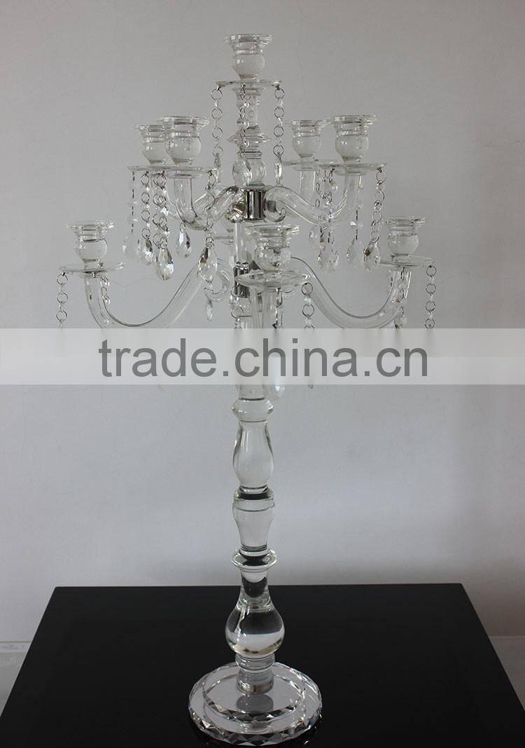 Jingyage wedding crystal table flower candelabra centerpiece