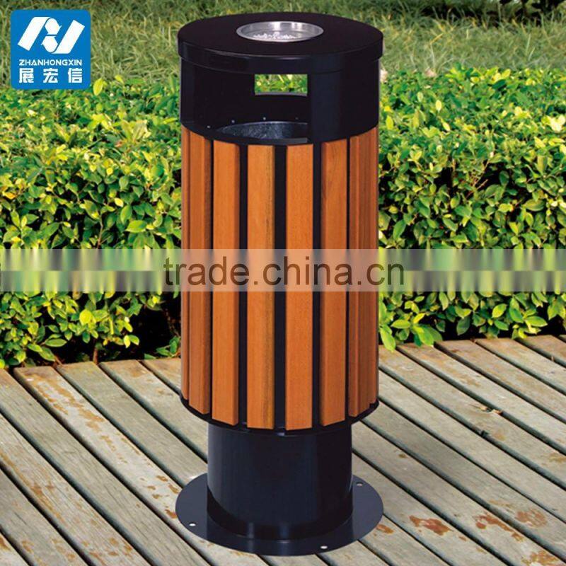 Park Outdoor Wooden Dustbin/garbage Can