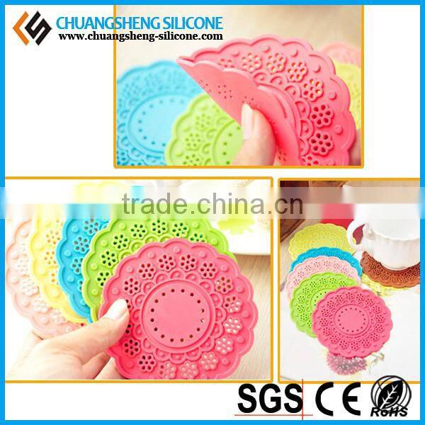 Beautiful flower shaped silicone anti-hot table mat
