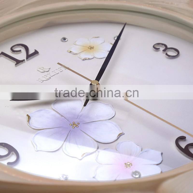M22A Momoda Living room Creative modern hanging fancy elegant3D flower wall clock Quiet quiet quartz decoration large wall clock