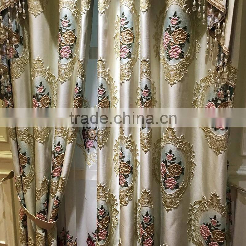 M896 momoda luxury home decorations french full set curtain with sheers and valance arab curtain