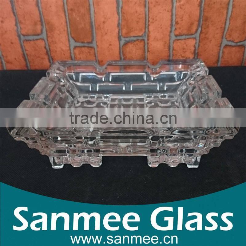 Good Quality Manufactured Crystal Glass Table Ashtray