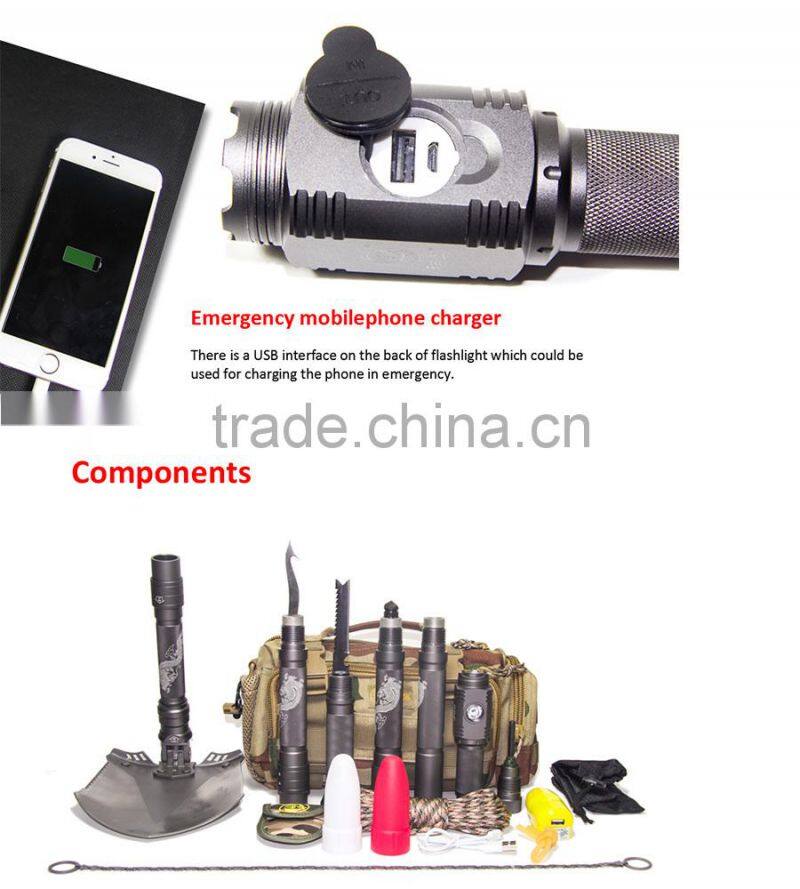 2015 Garden Multifunctional Hand Tool Patent Shovel Hammer Hoe Garden Kit Knife Garden Saw Flashlight Screwdriver Snowfield Tool