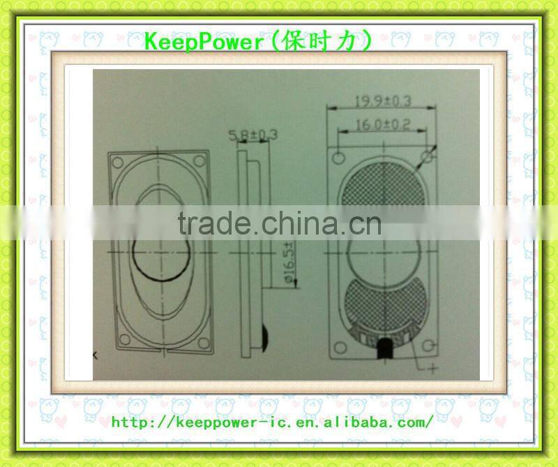 8 Ohm 2.0W 40*20.mm Abnormity Speaker 4020008G-026R