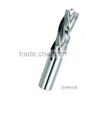 Solid Carbide Three Flute Spiral Finishing Tool For Plastic and wood