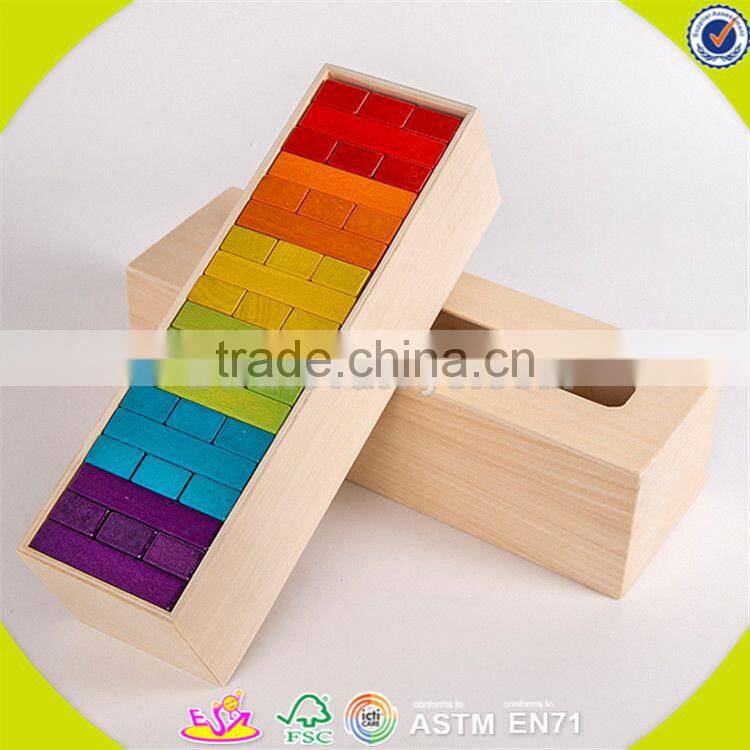 Wholesale intelligent wooden baby building blocks toy creative wooden baby building blocks toy for fun W13D143