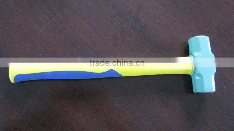 drop forging blue sledge hammer head with wooden handle
