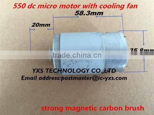 550 dc motor dc24V 16000rpm high torque dc12V 8000rpm Electric drill accessories strong magnetic carbon brush motor