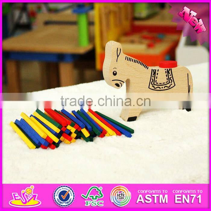 2016 new design baby wooden donkey toy, top fashion kids wooden donkey toy, educational children wooden donkey toy W01B028